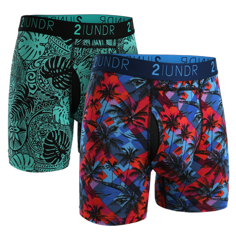 2UNDR - 6" Swing Shift Boxer Briefs (2 pack) - 2U012B - Samoa/Fiji