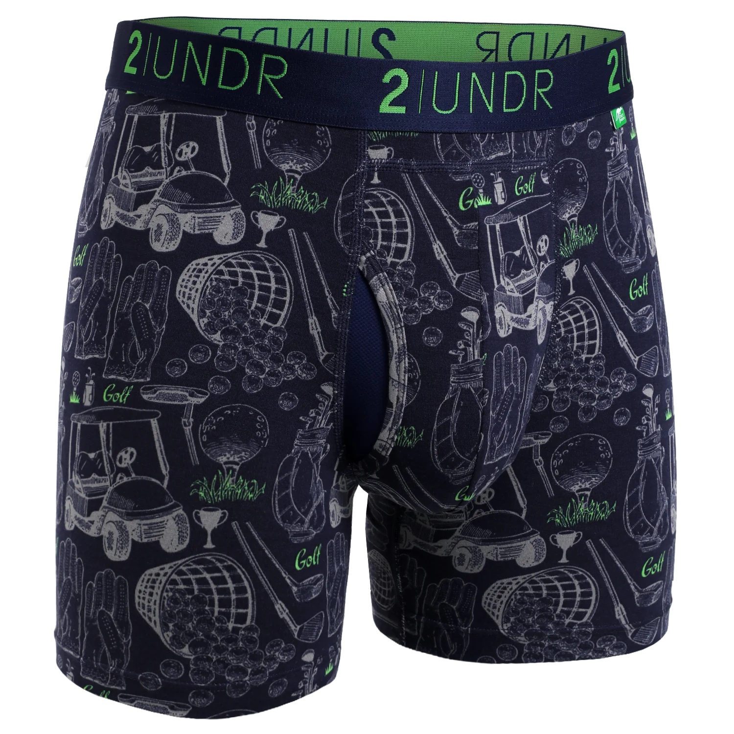 2UNDR Mens Night Shift 6 Boxer Brief Underwear (Wine, Medium