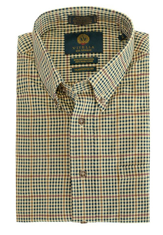 Viyella - Cotton/Wool  Long Sleeve Shirt - Classic Fit - Big and Tall - 356434/QT - MADE IN CANADA