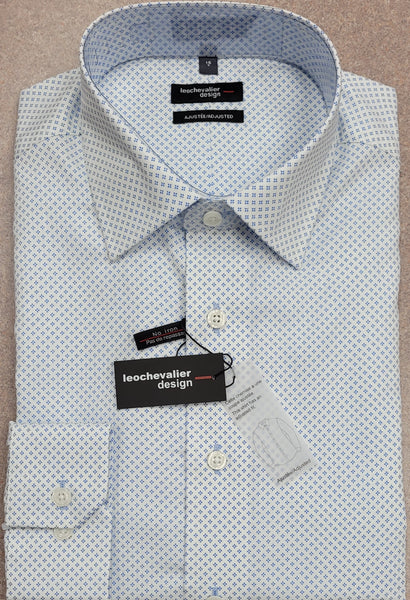 Leo Chevalier - Long Sleeve Dress Shirt - Modern Fit - 100% Cotton - N ...