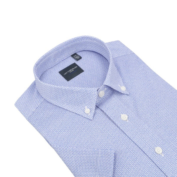 Leo Chevalier - Short Sleeve Shirt - Modern Fit - 100% Cotton - Non-ir ...