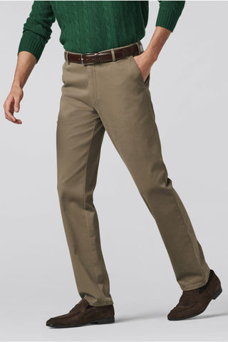 Anona Petite Mid Rise Modal Cashmere Blend Trousers in Chestnut Brown
