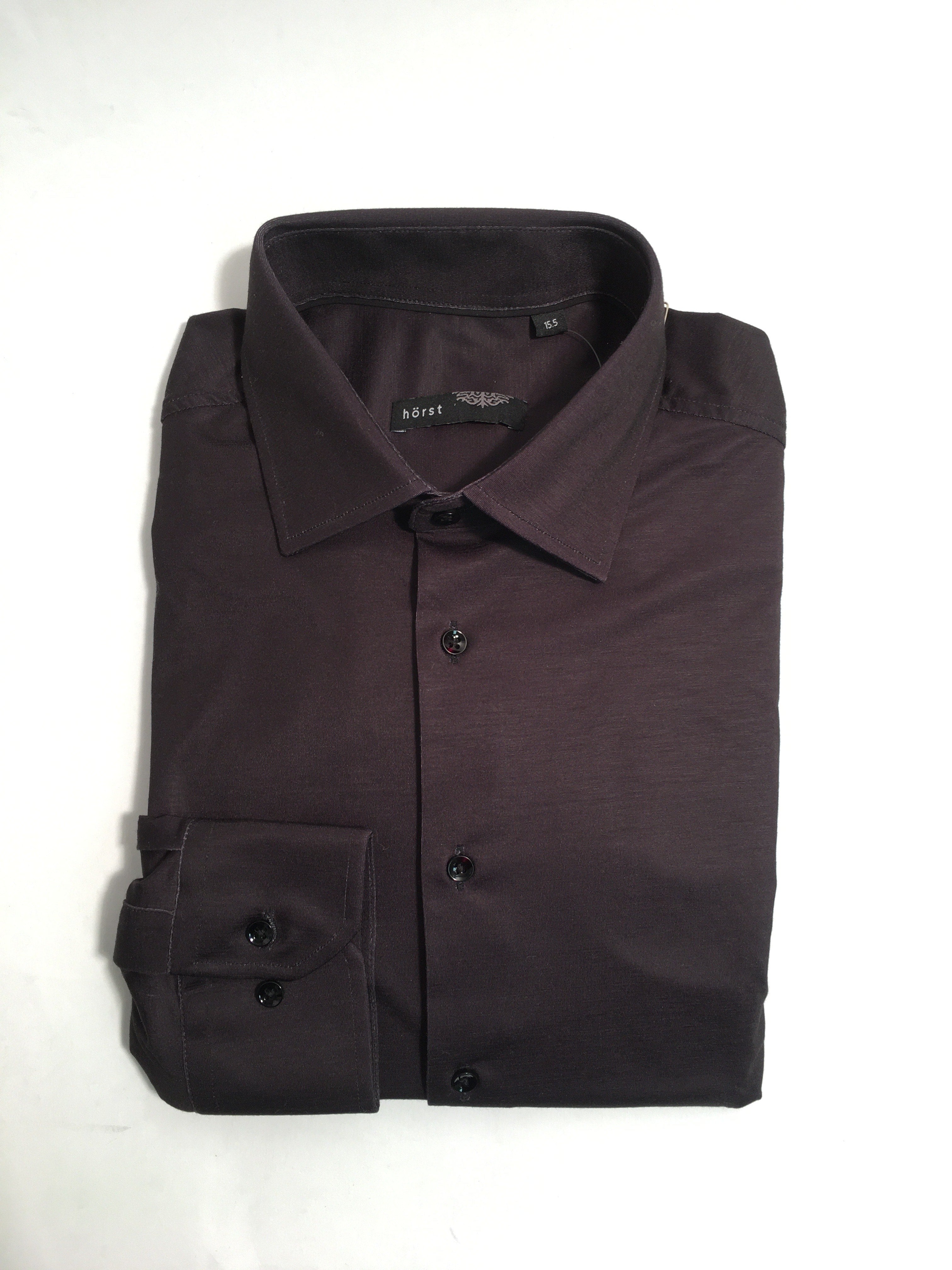 Men's Modern Fit Black Button-Down Shirt